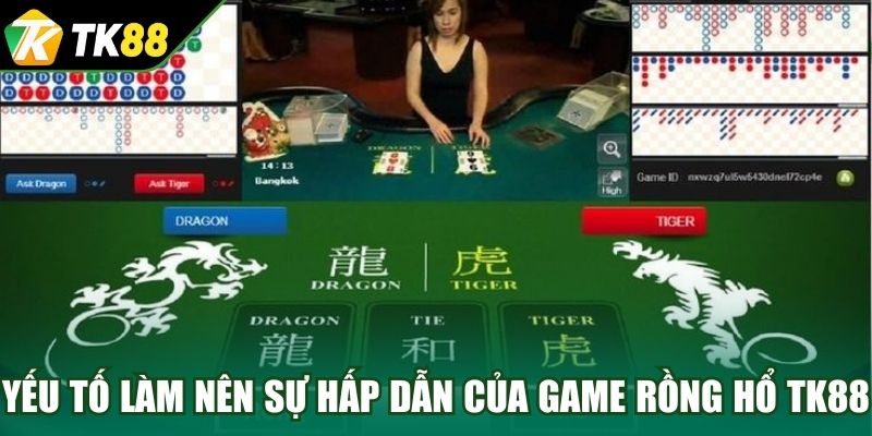 Yếu tố làm nên sự hấp dẫn của game Rồng Hổ TK88